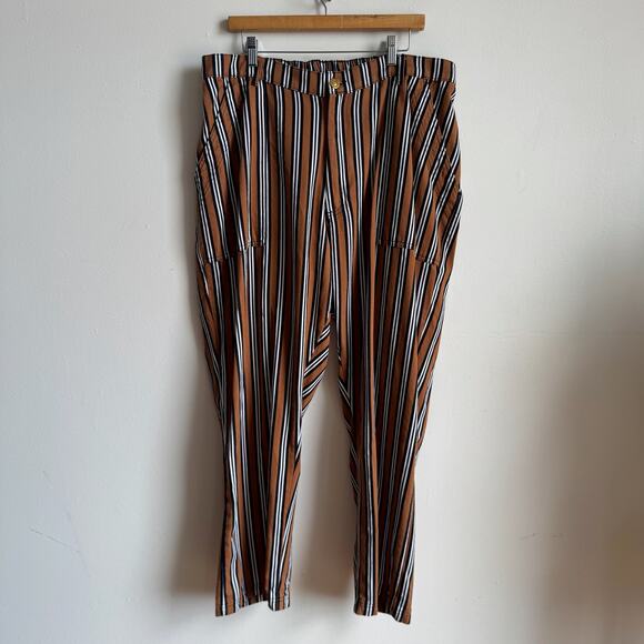 BIG BUD PRESS Brown Striped Work Pants - Picture 1 of 8